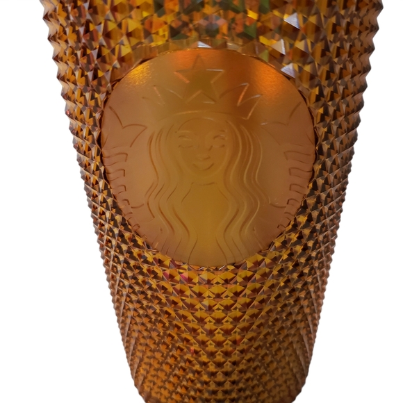 Starbucks 50th Anniversary Studded Gold Honeycomb Diamond Tumbler 16oz NEW - Picture 2 of 8